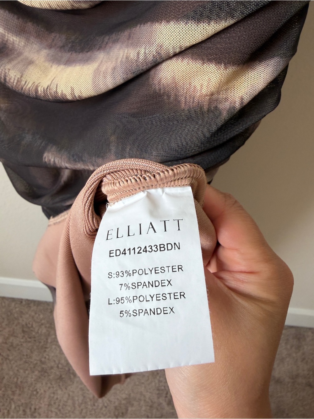 Elliatt One-Shoulder Mesh Midi Miley Dress - Picture 8 of 12